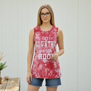 🧨FLASH SALE🧨Tie Dye "A Little Country A Little Hood" Sleeveless Graphic Tank